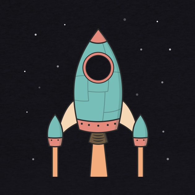 Cool Kids Spaceship Rocket by wordsberry